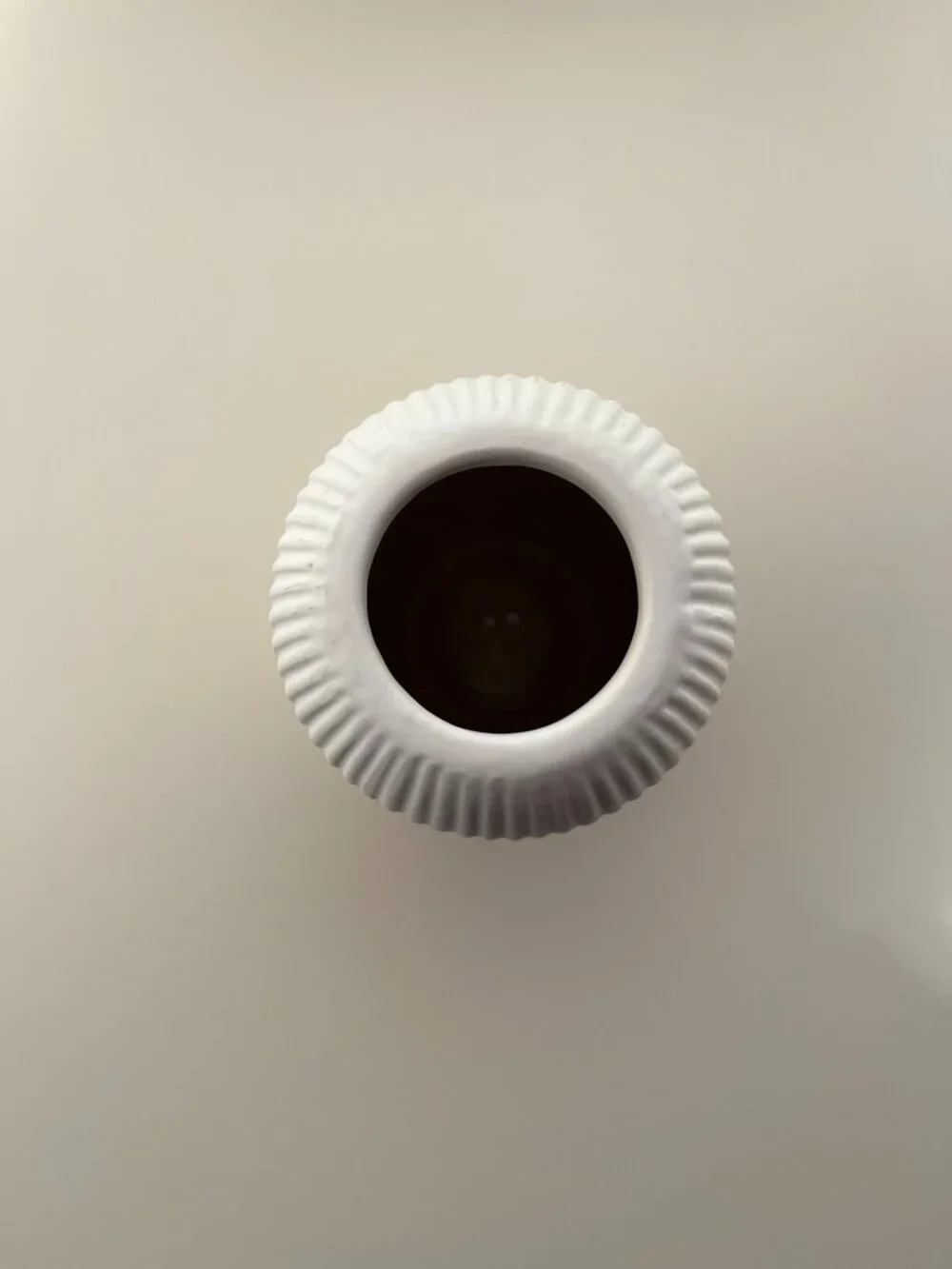 Medium White Textured Stoneware Vase